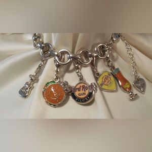 Hard Rock Biloxi Charm Bracelet With 6 Charms